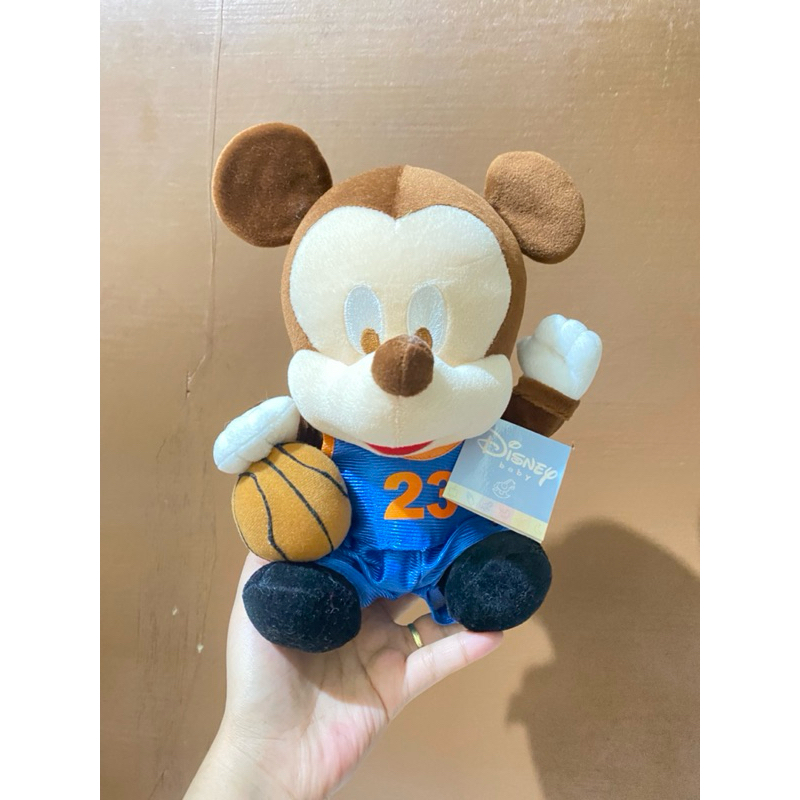 Boneka Karakter Baby Mickey Mouse Kostum Basket size 22cm Original / Boneka Mickey Mouse Basket / Bo