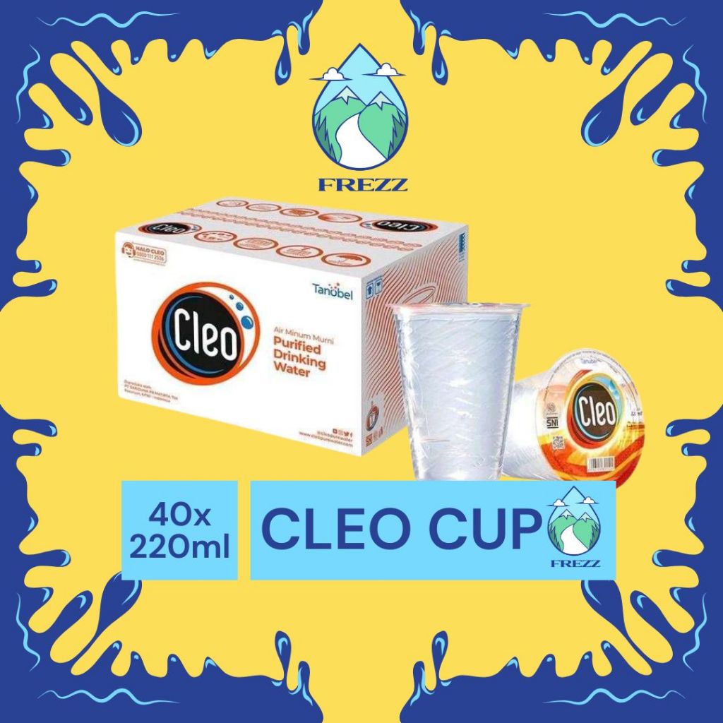 

(KARGO / REGULER) CLEO GELAS DUS 220ml Isi 40 PCS Per KARTON - READY CLEO GALON, GELAS / CUP Air Minum Kemasan GELAS Botol Minuman GELAS Kardus