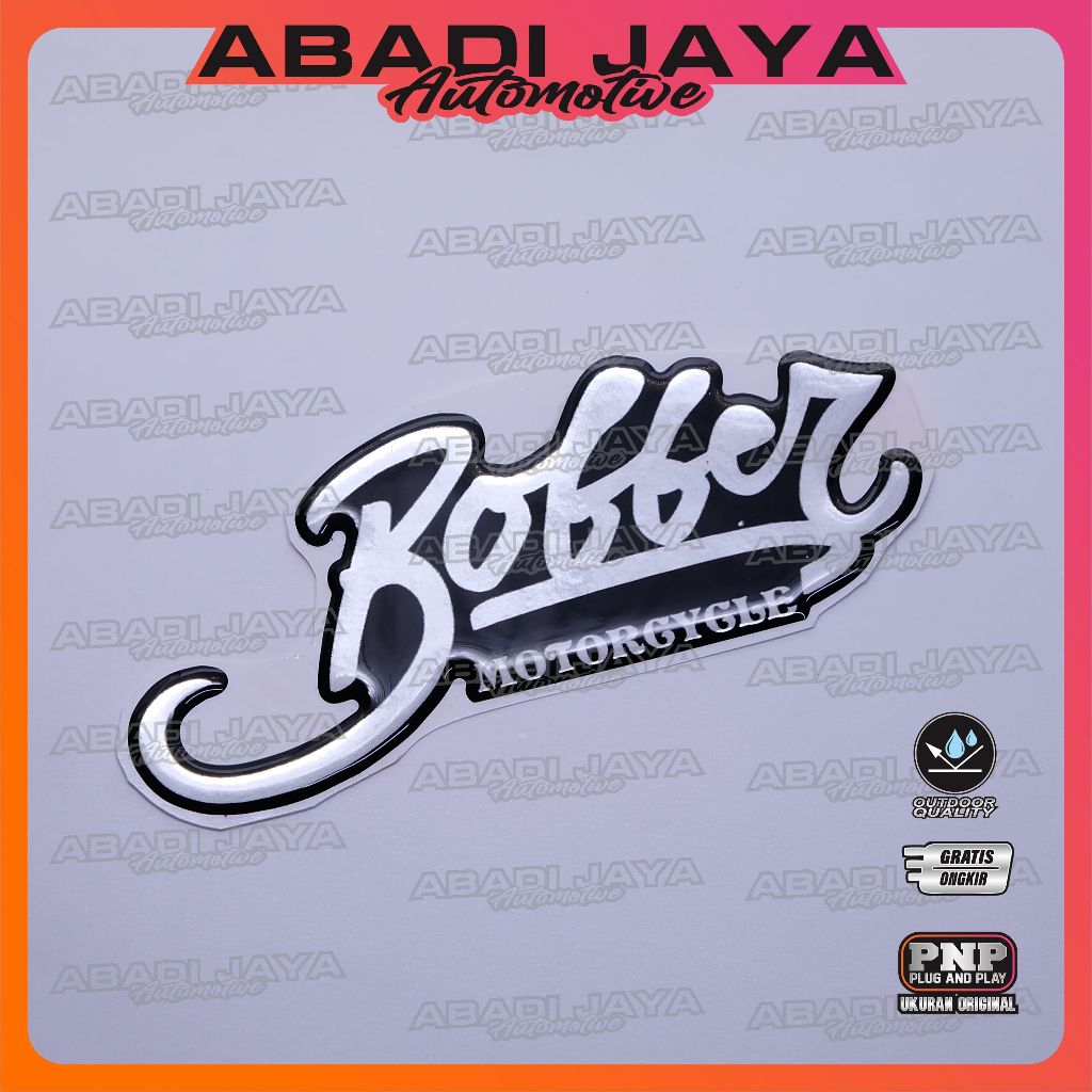 emblem motor custom bobber / emblem tangki motor bobber / custom emblem box aki bobber / emblem moto