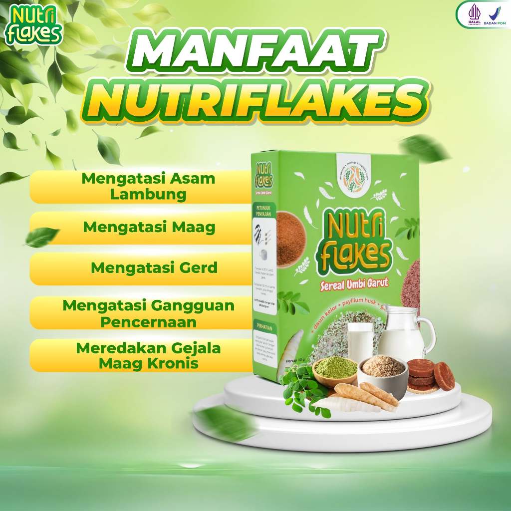 

Nutriflakes Sereal Umbi Garut Makanan Sarapan Sereal Perbaiki Sistem Pencernaan Kontrol Kadar Gula Darah Solusi Terbaik Atasi Asam Lambung Maag Magh Akut Diabetes Suplement Makanan Diet