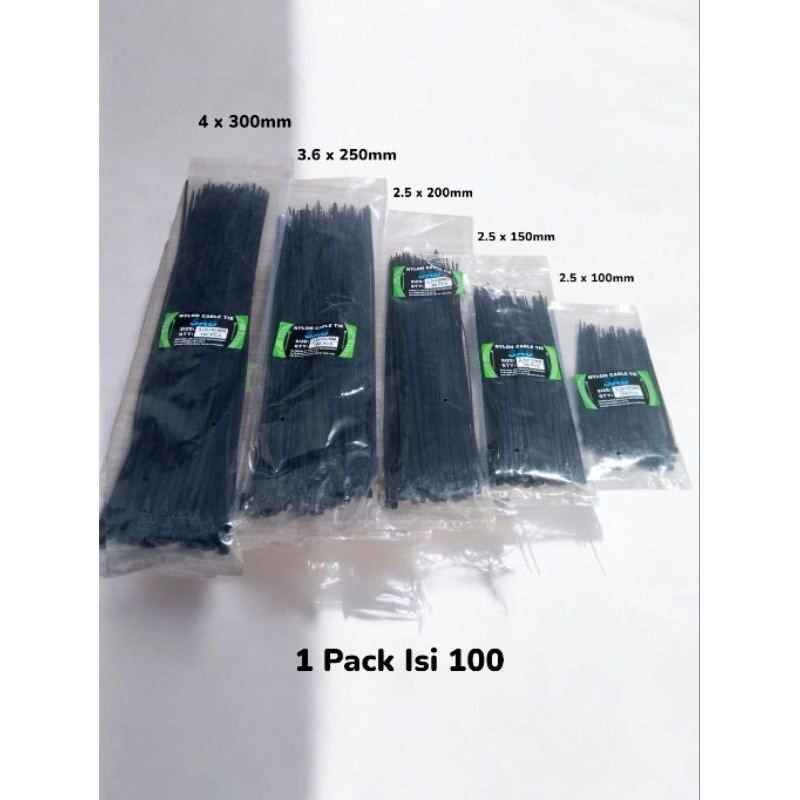 

Tali Ties Kabel Ties Tali Sigma 300mm 250mm 200mm 150mm 100mm Isi 100 Pcs