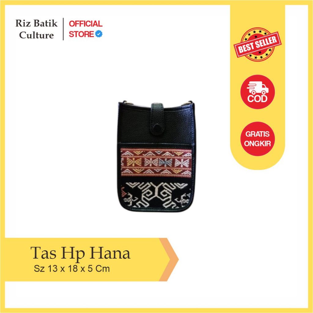 Tas HP Hana/Tenun Pahikung/Kain Batik/Tas Batik/Tas Tenun/Tas Kulit/Tas ethnic/Tas Wanita