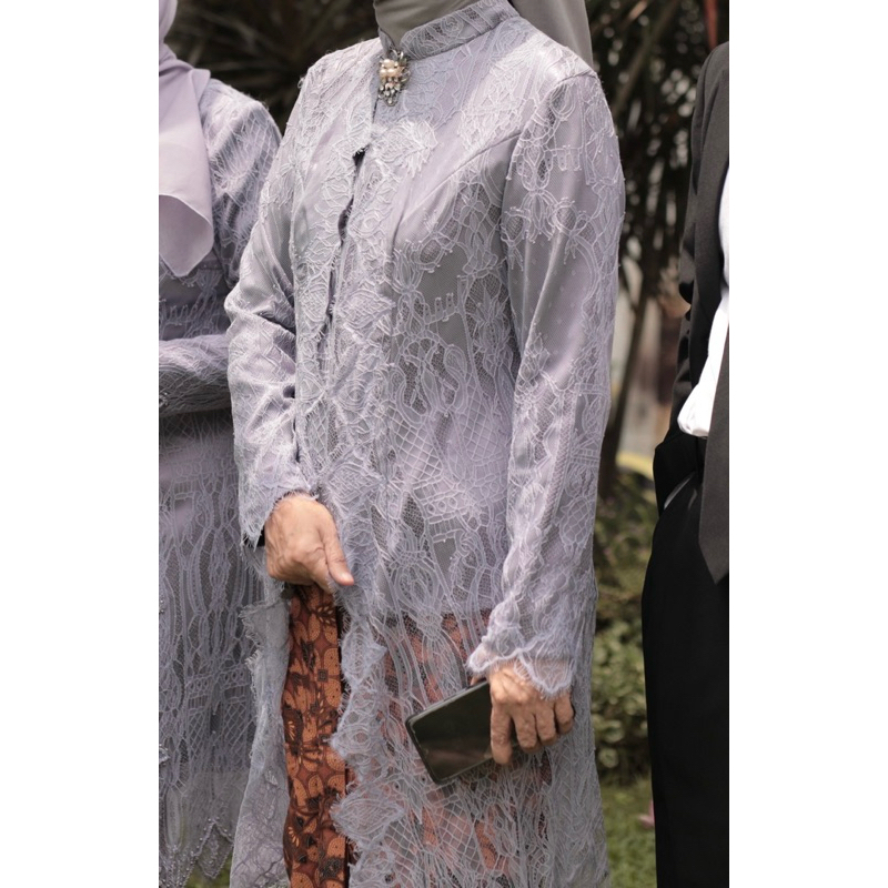 Kebaya dusty purple no payet brokat non full furing