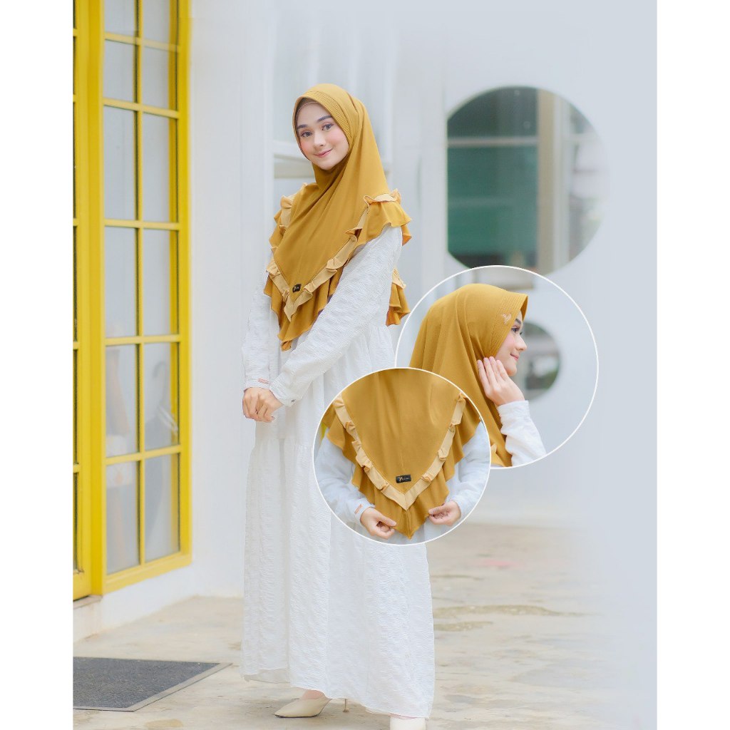 Bergo Jumbo Jersey Hijab Instant Rampel Bergo Kia Yessana Hijab