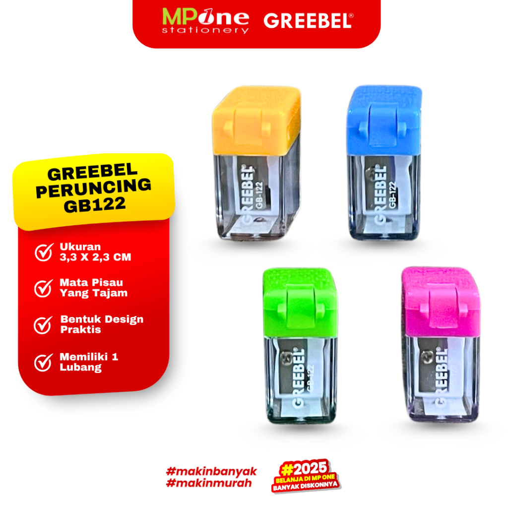 

(1 PCS) Greebel Peruncing 1 Lubang GB122 / Rautan Pensil GB122 GREEBEL