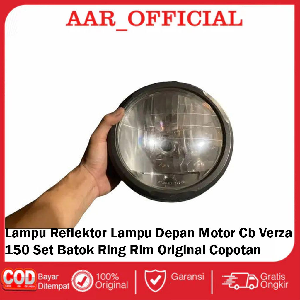 Lampu Reflektor Lampu Depan Motor Cb Verza 150 Set Batok Ring Rim Original Copotan