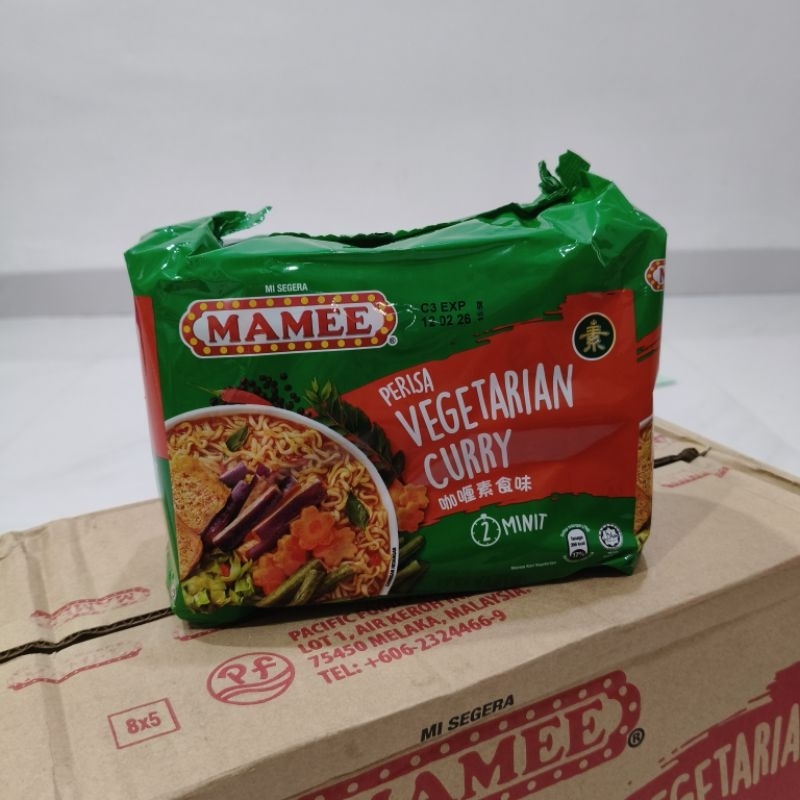 mie instan noodle mamee vegetarian curry kari mie vege vegan