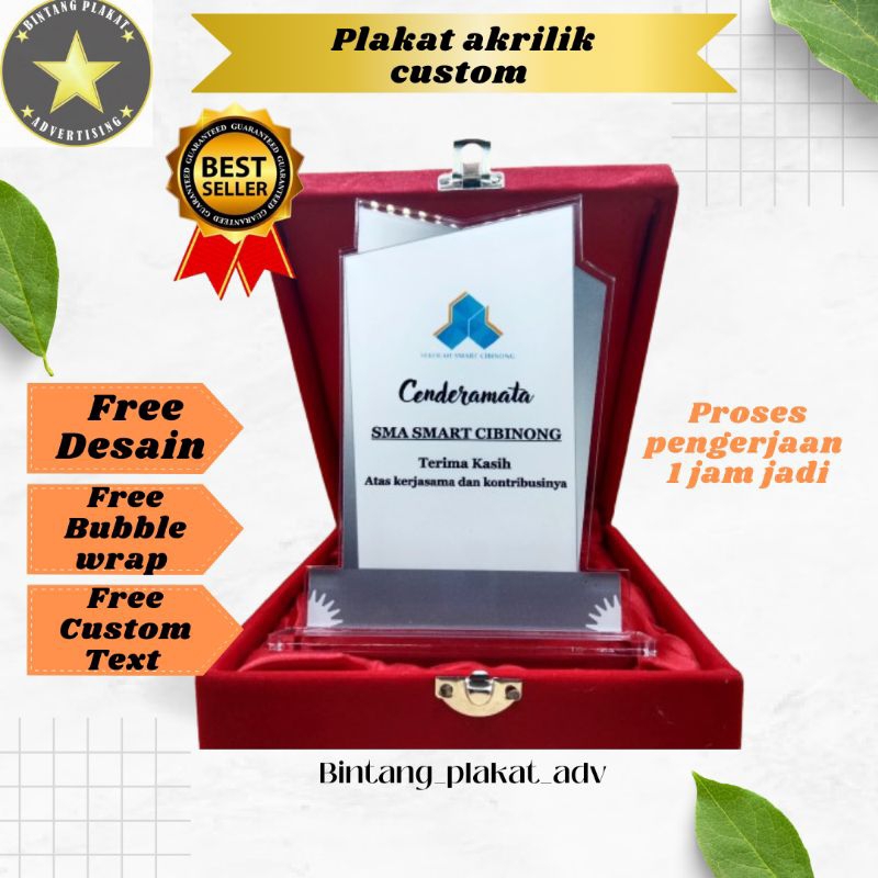 Plakat | Plakat Akrilik | Plakat Akrilik Custom | Plakat Wisuda | Plakat Penghargaan | Plakat KKN