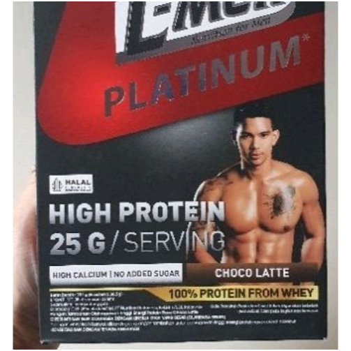 pekanbaru / lmen platinum l-men chocolate high protein from whey choco latte chocolate coklat 200g