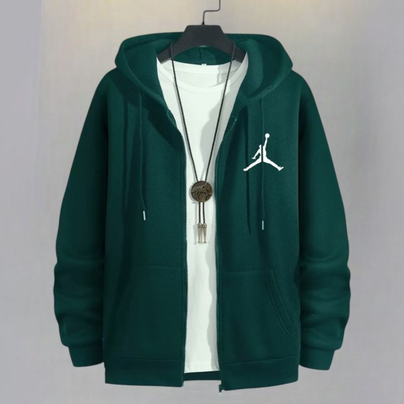 Sweater Hoodie Zipper Pria Wanita Ukuran Jumbo M-XXXL Switer Cowok Distro Oversize