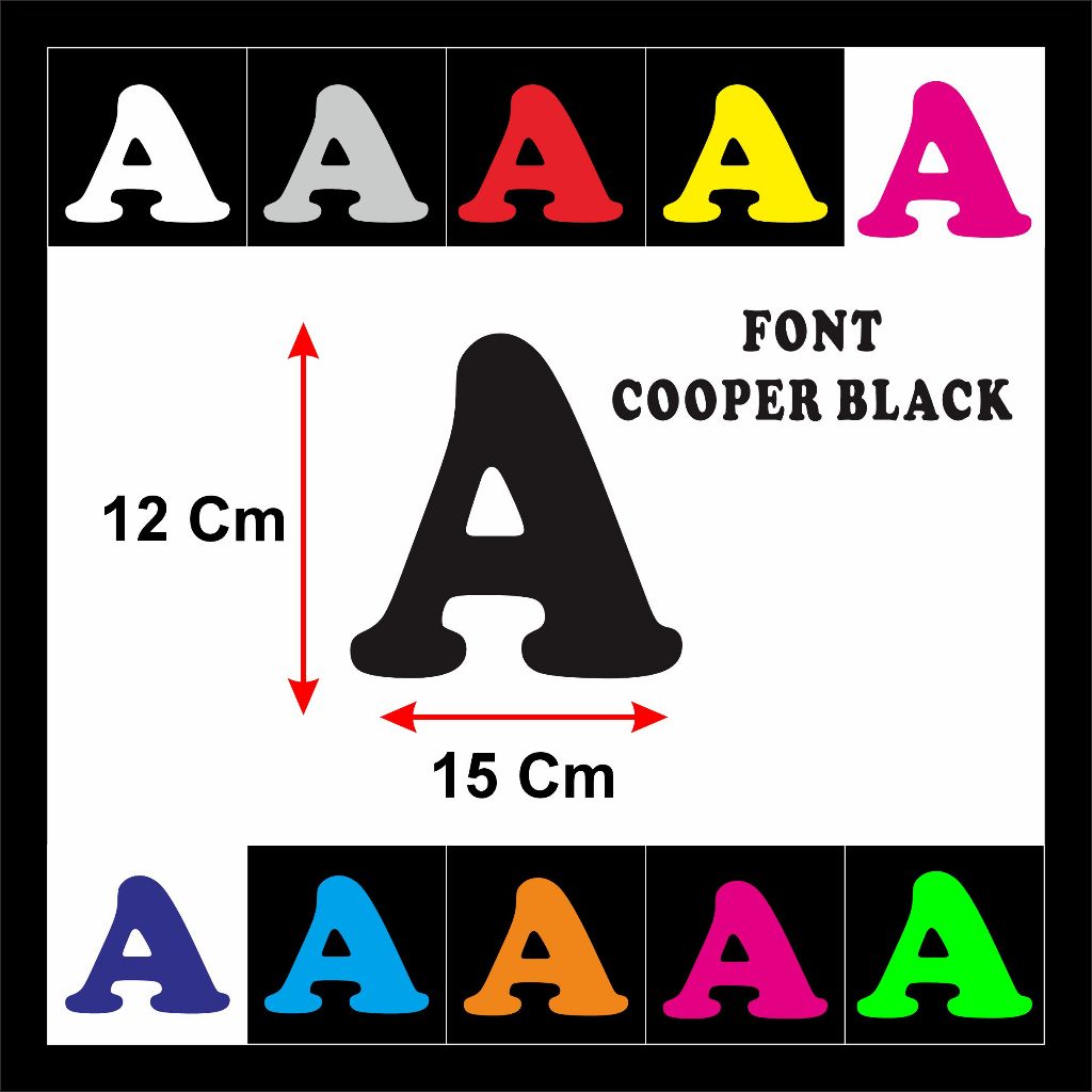 

READY STIKER CUTTING MENYALAH " NAMA FONT Cooper Black CUKURAN 12 X 15 CM HURUF SATUAN UNTUK LABEL / DINDING TULISAN DLL
