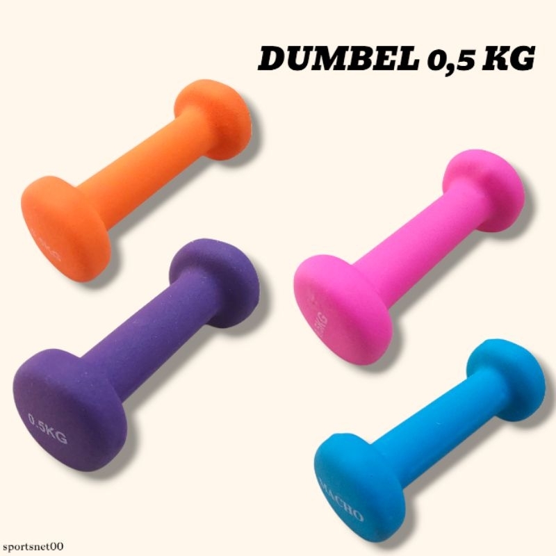 Barbel Setengah Kilo Vinil 0,5kg / Dumbel Vinyl 0.5kg /Dumbel Setengah Kilo Per 1 Pcs