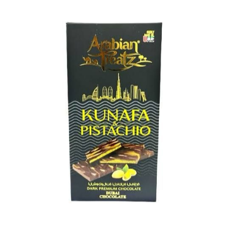 

Arabian Treatz Kunafa Pistachio Dark Premium Chocolate