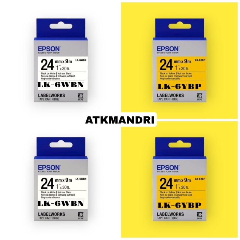 

EPSON LABEL LK-6WBN BLACK ON WHITE 24MM ORIGINAL NEO
