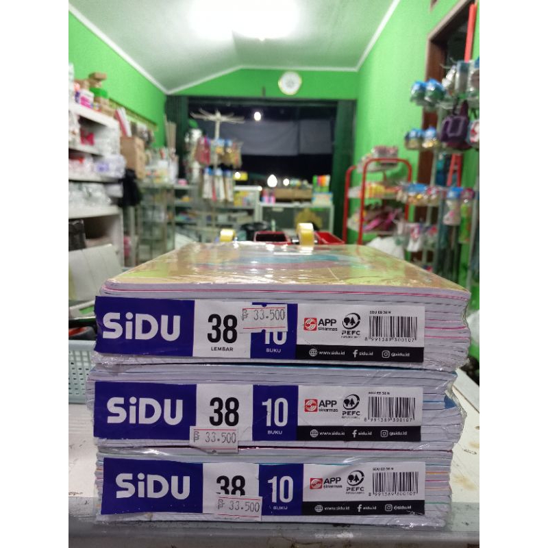 

BUKU TULIS SIDU 38 1 PACK ISI 10 PCS