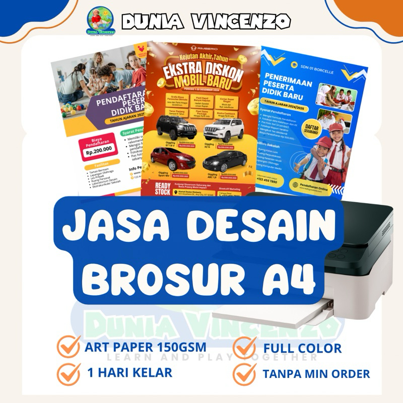 Jasa Desain Brosur / Jasa Desain Cover Buku / Jasa Desain Logo / Jasa Desain Undangan pernikahan / J