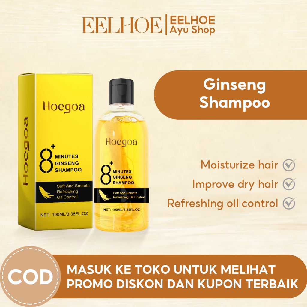 Shampoo Ginseng 100ml Penumbuh Rambut Penguat Akar Bio Hair Loss Anti Rontok Sampo Natur Gingseng Pe
