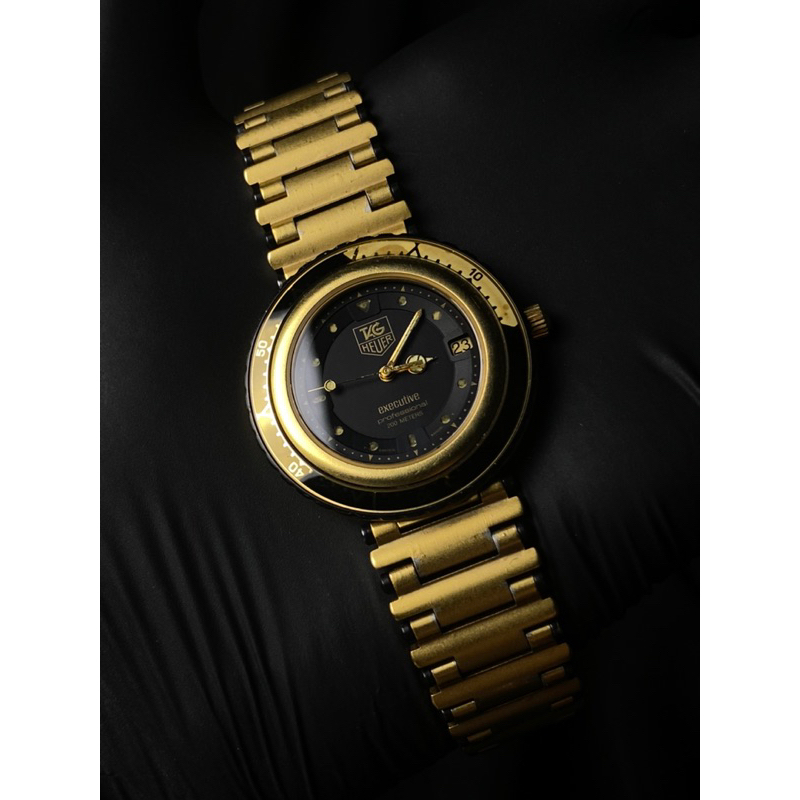 Tag Heuer Executive Black Dial Gold Plated Rare Collector Item