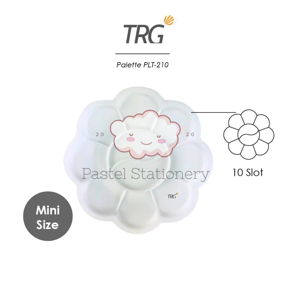 

TRG Palet Tempat Alas Lukis Kecil Cat Air Akrilik Poster PLT-210 - Watercolor Acrylic Paint Palette TRG