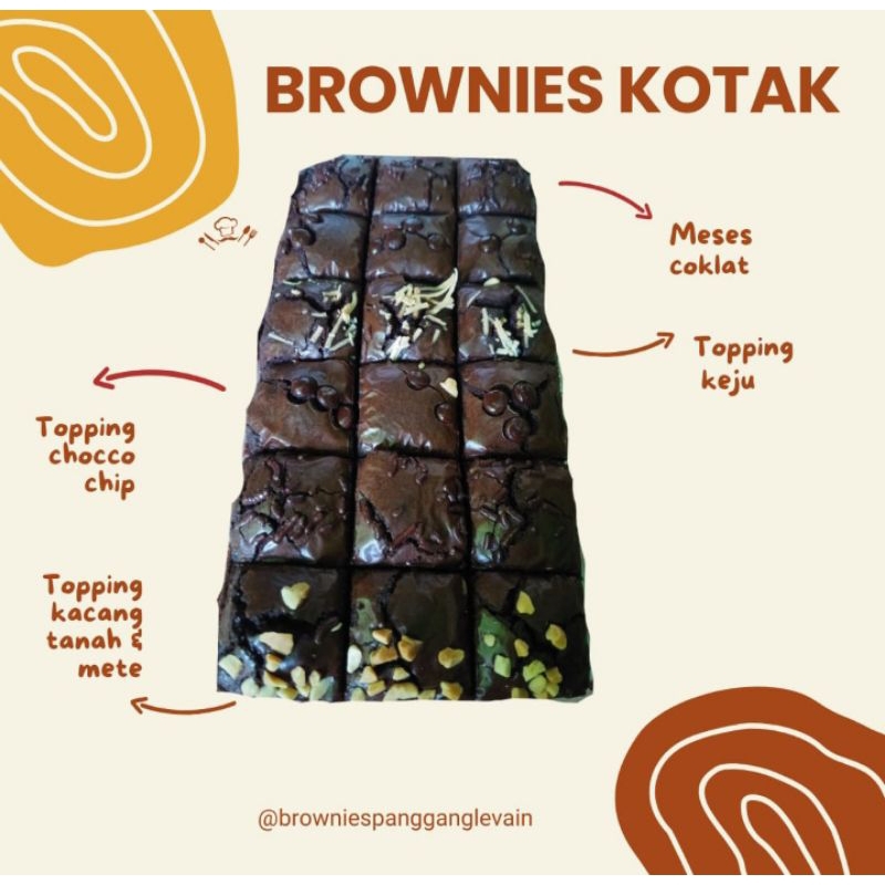 

Brownies Panggang nyoklatt lembuttt Fudgy brownies sumbar