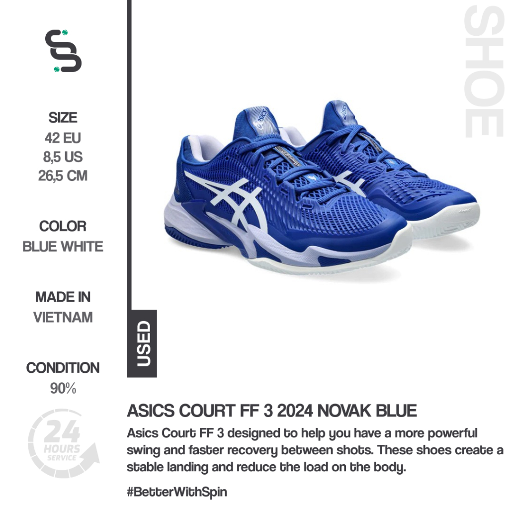 Sepatu Asics Asics Court FF 3 2024 Novak Blue