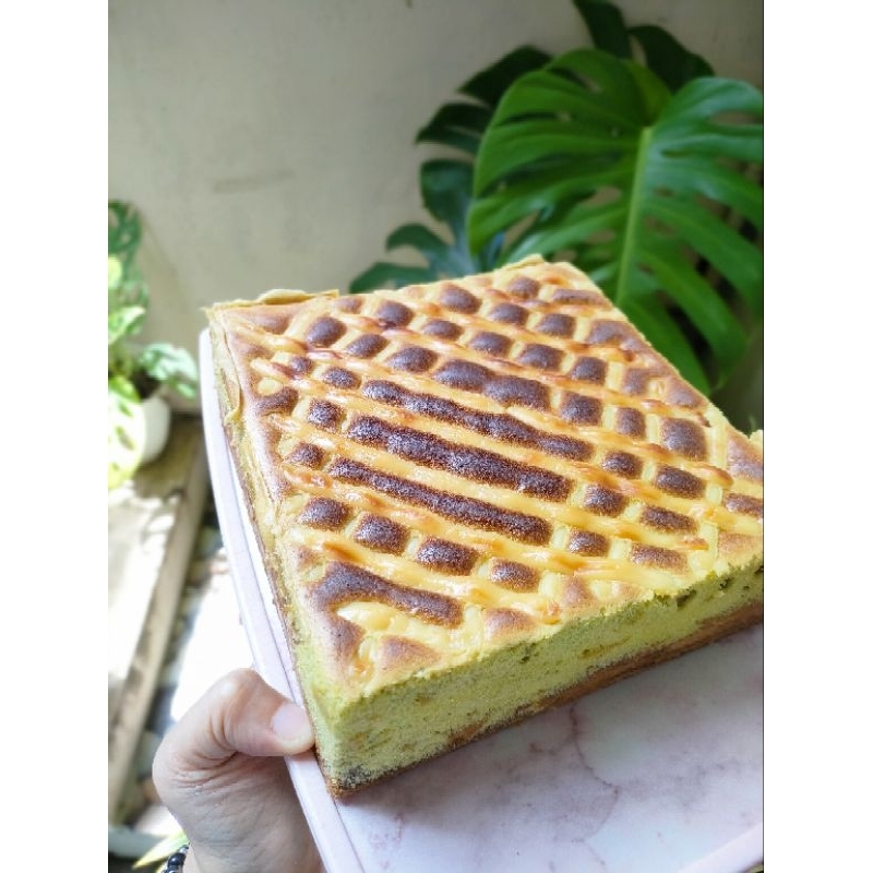 

lapis pandan cream cheese