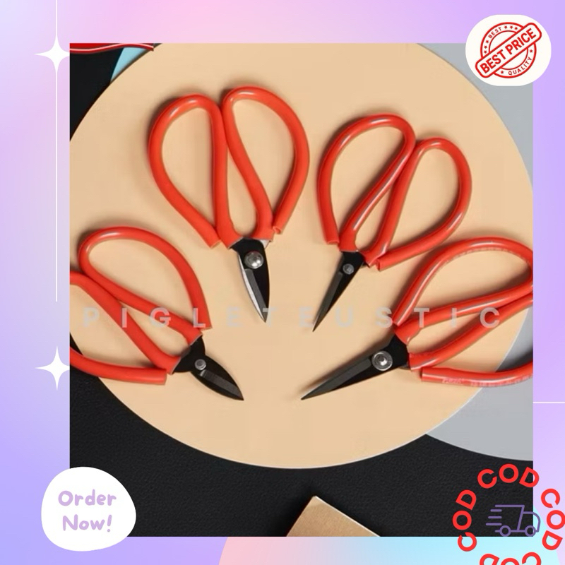 

PIGLETEUSTIC Gunting Kodok Serbaguna Gunting Kain Gunting Stainless Besar Kecil