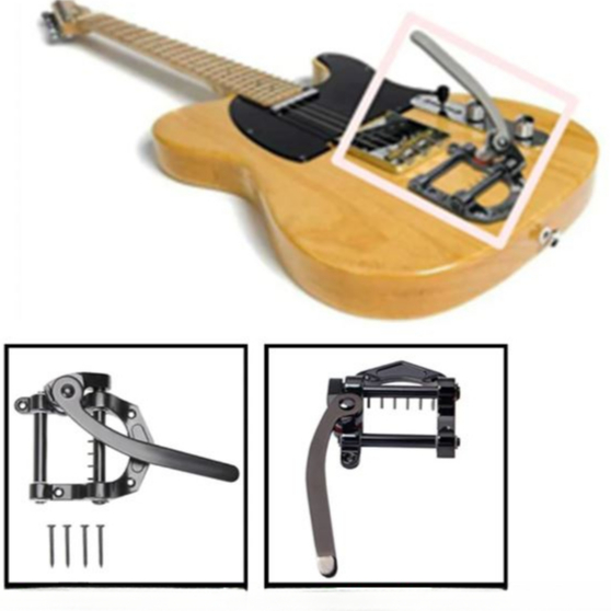 Bridge Tremolo Gitar Tailpiece Vibrato B500 Bigsby Black