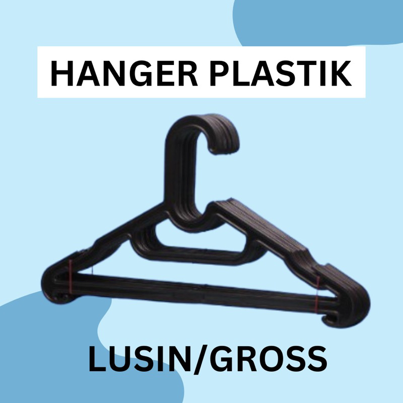 HANGER HITAM PLASTIK MURAH BERKUALITAS, HANGER LAUNDRY, HANGER BAJU