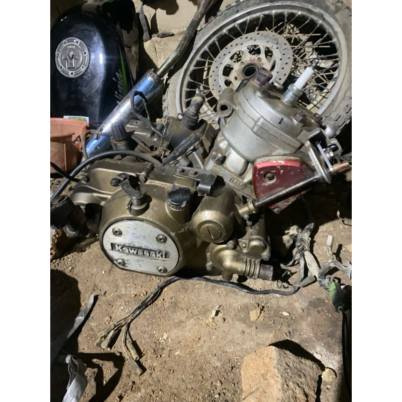 mesin ninja rr copotan 2014 set pengapian tinggal naik rangka