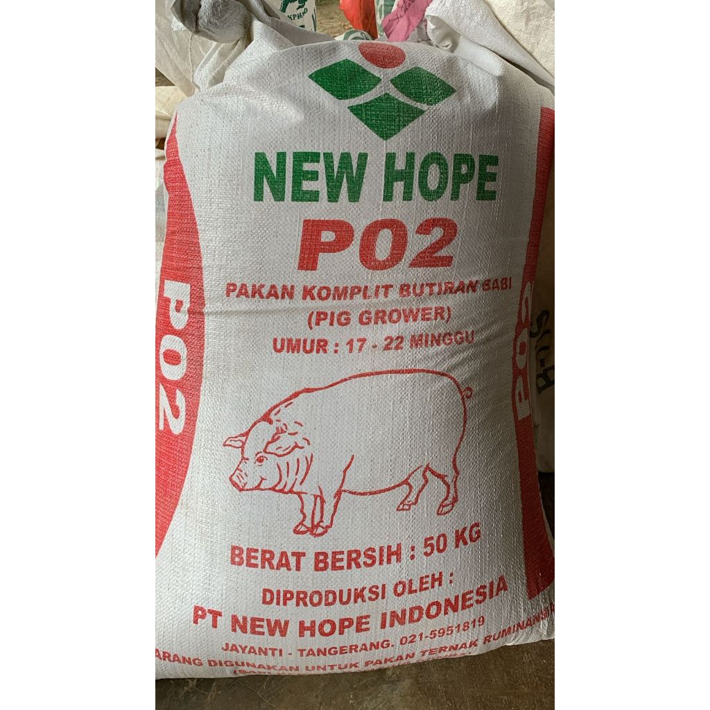 Pakan Ayam Pur Babi PO2 New Hope Pelet Repack 1kg