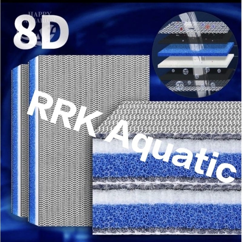 kapas busa filter 8d media filter aquarium / 8d kapas busa filter kolam koi / kapas busa 8D