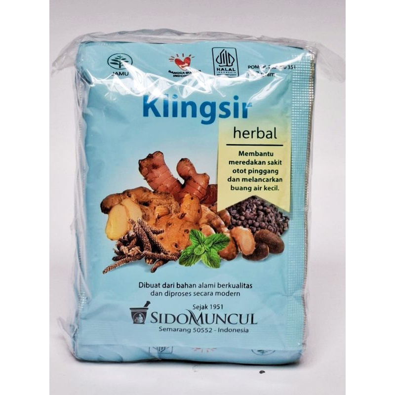 

JAMU SIDOMUNCUL KLINGSIR KEMASAN PACK ISI 10 SACHETS