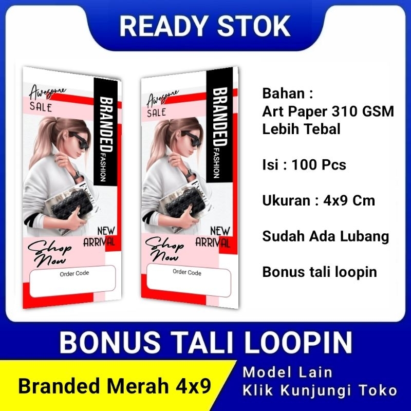 

Hangtag branded merah 4x9 cm bonus tali ready stok hang tag baju celana hang tag label baju hantag handtag handstag hangtagh hanstag hentek nemtek price tag lebel merek baju label merek baju label pakaian hangtag label baju import