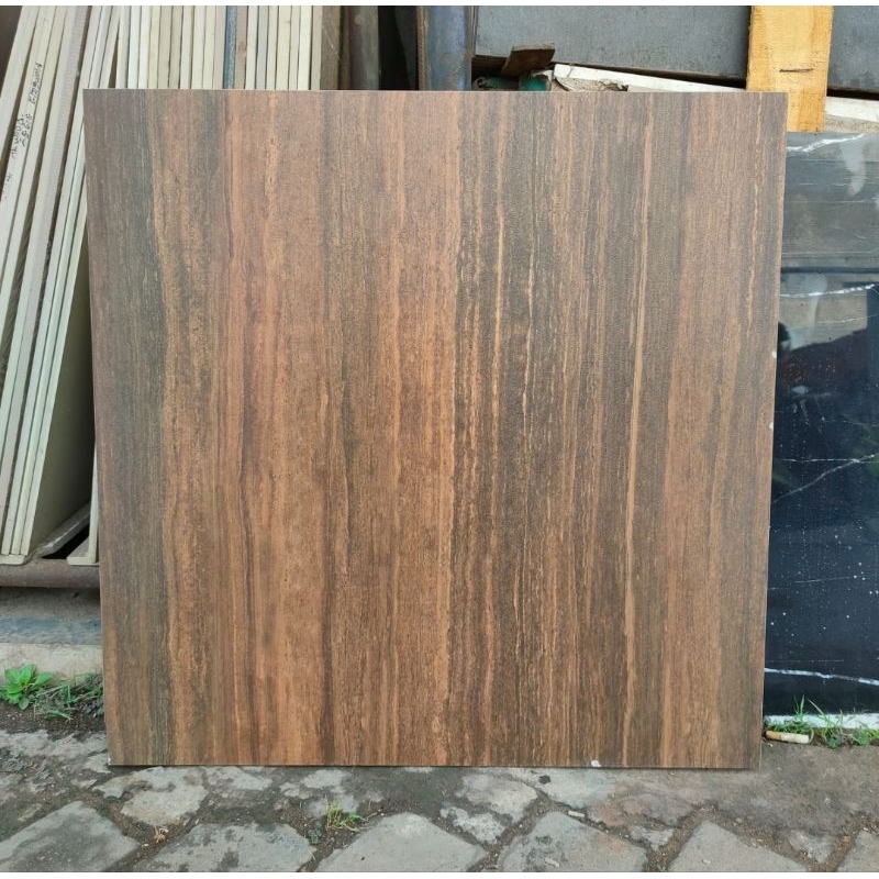 granit motif kayu 60x60 Indogress brown Elmwood matt