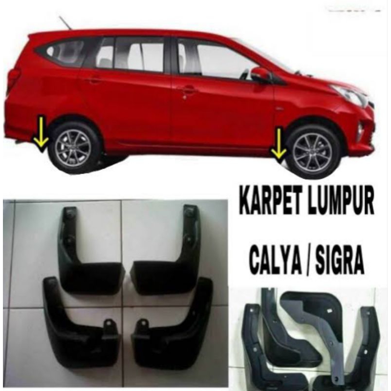 Mudguard Karpet Lumpur Penahan Lumpur Mobil Calya Sigra (Harga per 4pcs) Model Original Mangkok