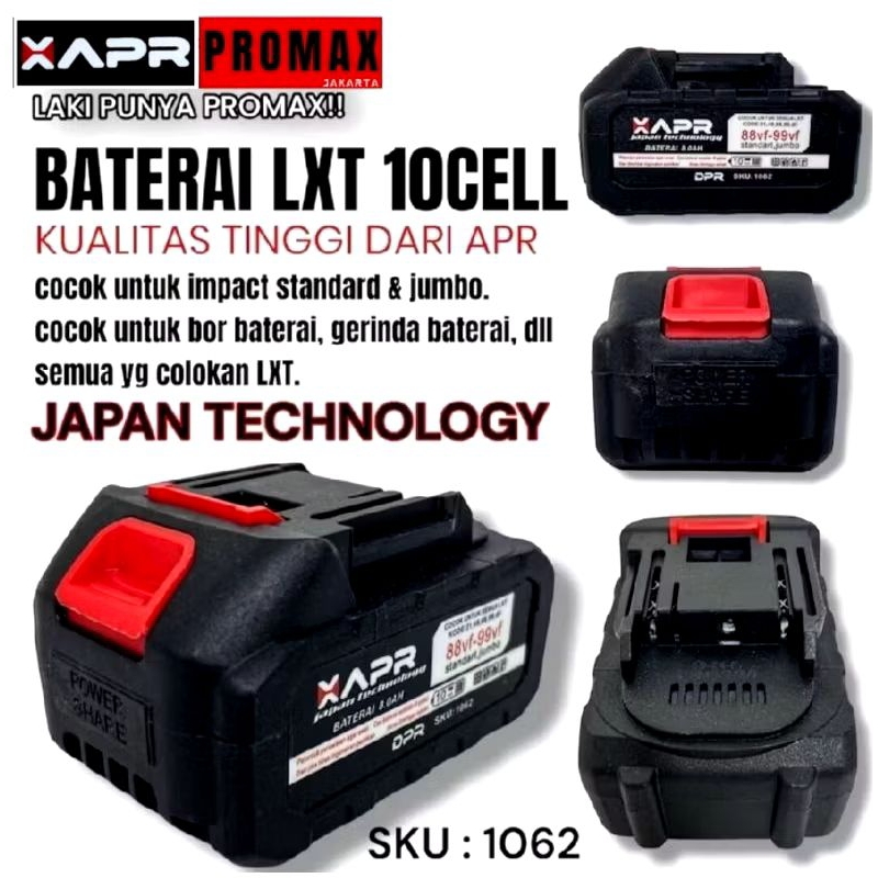 Baterai LXT 10Cell 88V UNTUK IMPACT BOR APR JLD GTOOLS Eropa 10Cell 1062