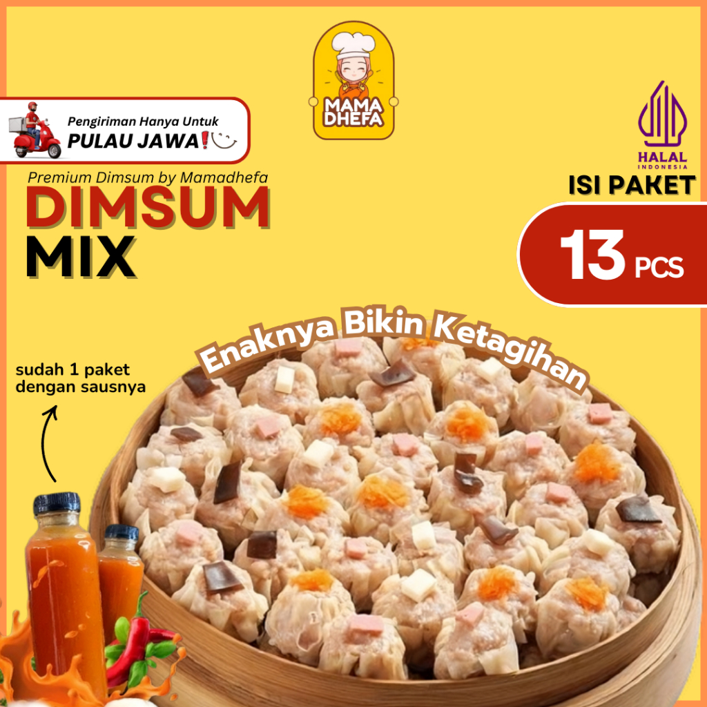 

Dimsum Mamadhefa Isi 13 pcs Dimsum Halal Dimsum Premium Dimsum Frozen (BISA KIRIM LUAR KOTA)