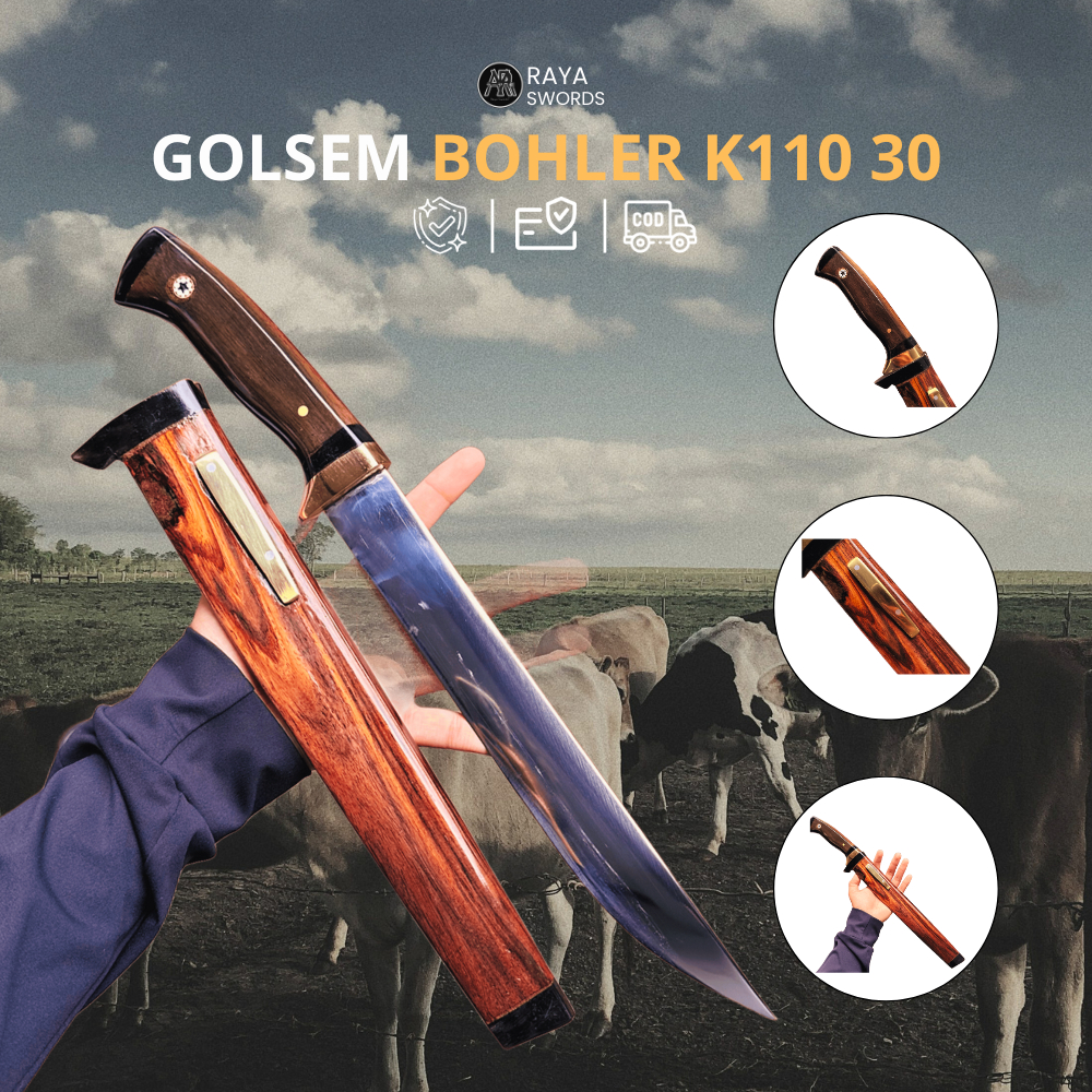 Rayaswords | Golsem Sembelih Bohler K110 30cm Siap Pakai untuk Qurban Sapi Kambing Kerbau