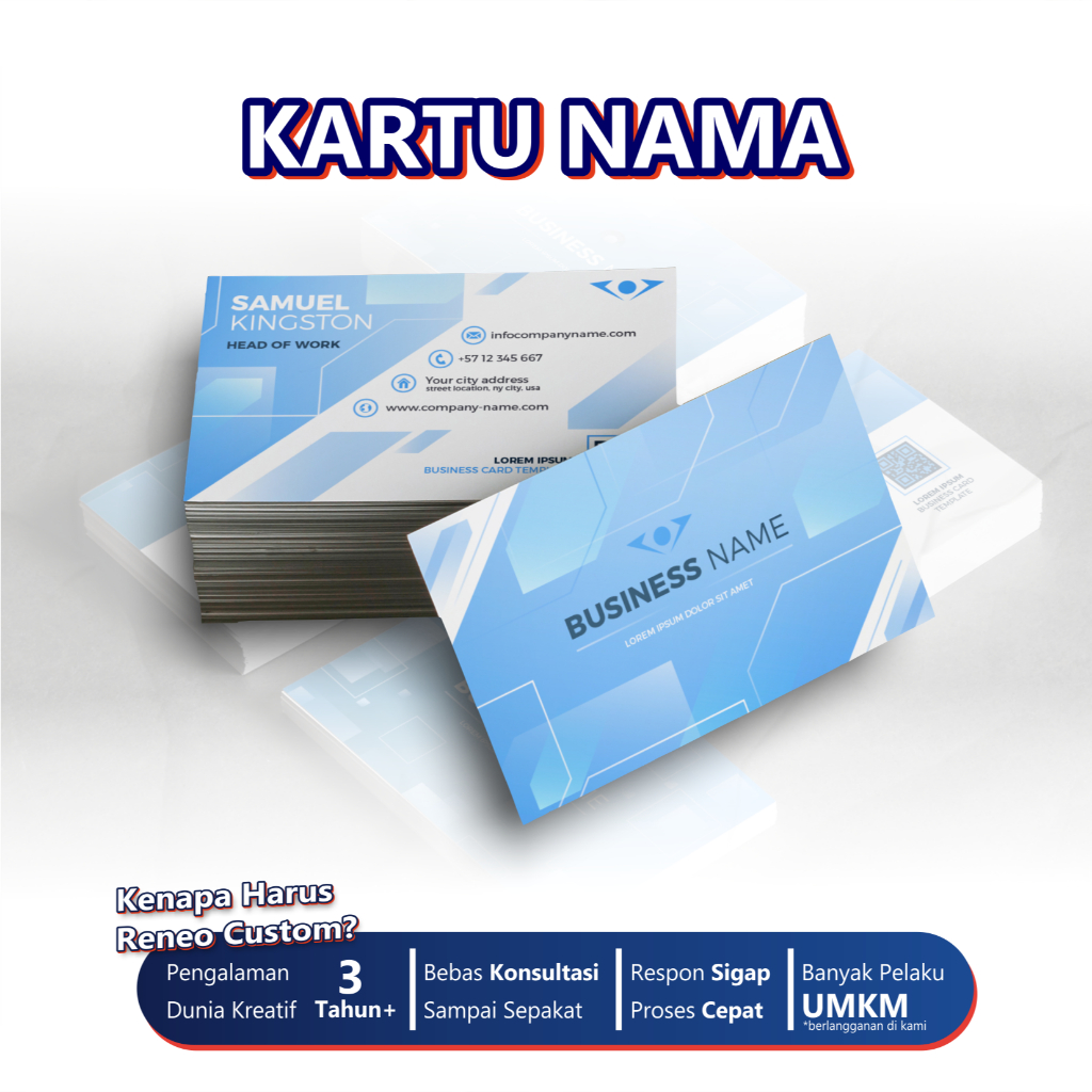 

Cetak Kartu Nama_isi 100pcs_Harga Terjangkau FREE Desain dan Box Pelindung