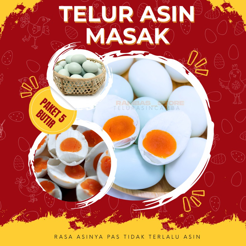 

Telur Bebek Asin Sudah Masak (isi 5 butir)