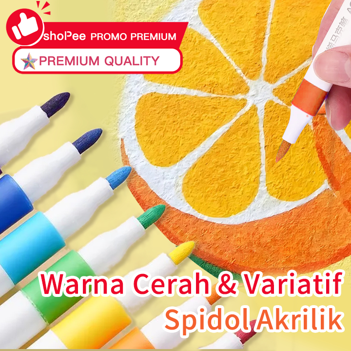 

【COD】Acrylic Marker Set Spidol Akrilik DIY Painting Spidol Pastel Pulpen Highlight Drawing Warna