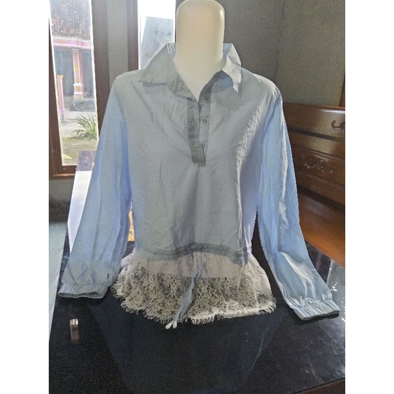 preloved kemeja sky blue