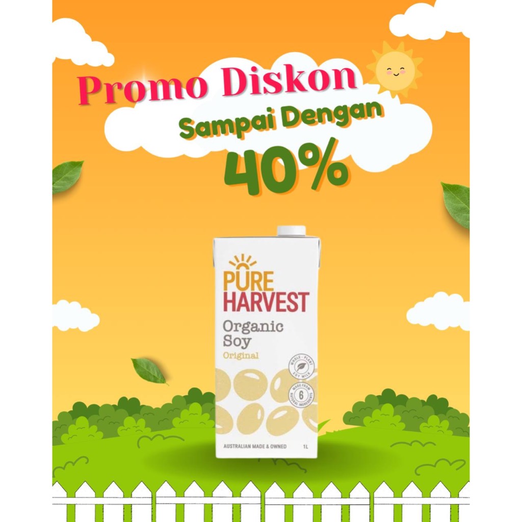 

Pure Harvest Soy Milk Original 1L / Susu Kedelai