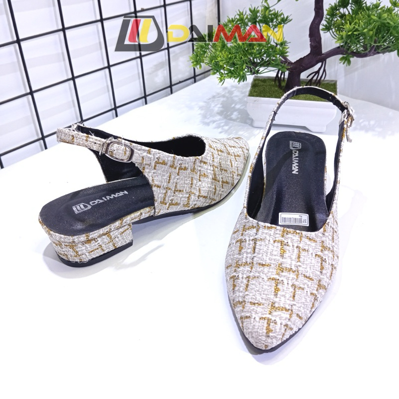 Sepatu Flat balet Hak Tahu 3 Cm Wanita Bertali Flatshoes Hells Premium