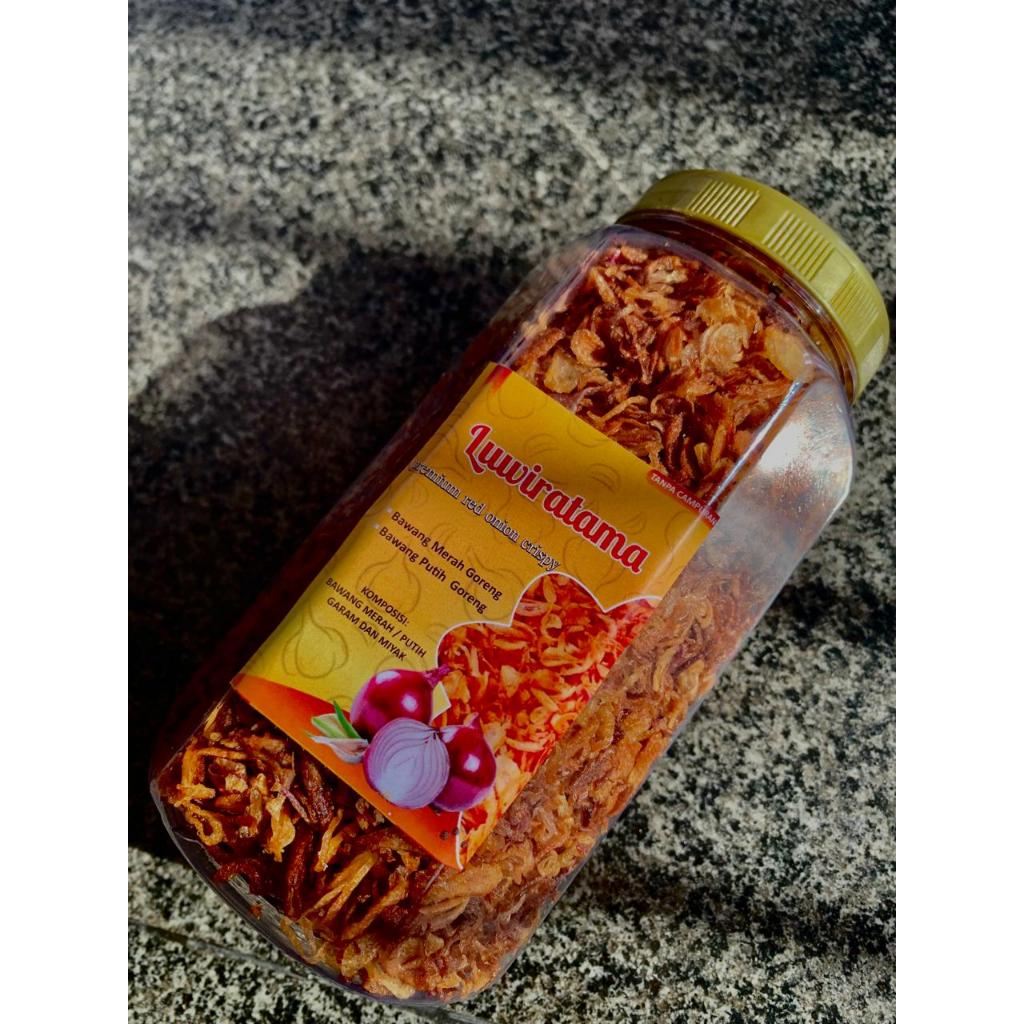 

Bawang Merah Brambang Goreng Luwiratama PREMIUM Original Tanpa Campuran Tepung Kriuk Halal Tanpa Pengawet