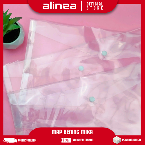 

Map Kancing Plastik ECO Bening Ukuran 36 x25 cm
