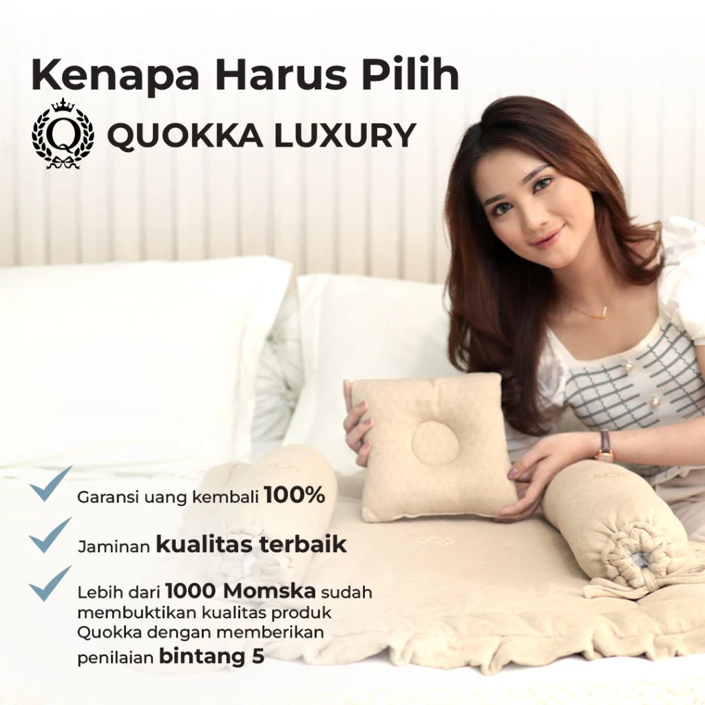 QUOKKA Luxury - Baby Futon Set Premium Matras Bayi Bantal Guling Set Anti Peang Bed Cover