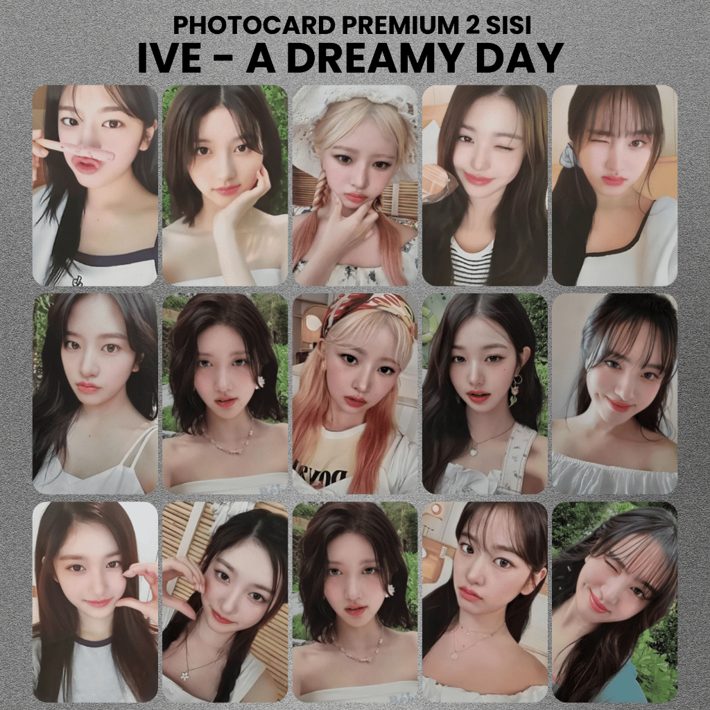 (ISI 6 PCS) Photocard IVE A DREAM DAY - PC Premium 2 Sisi Kartu Kpop Merch Unofficial