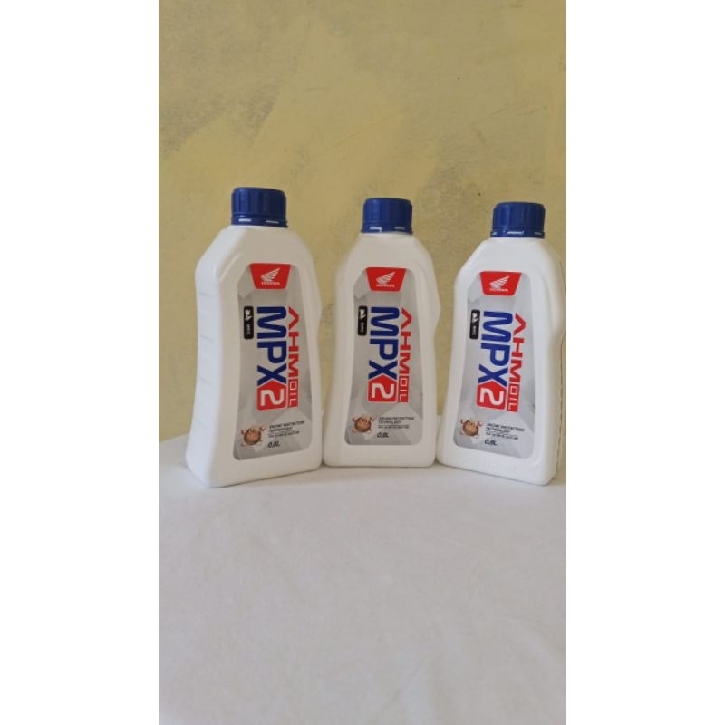 Paket grosir 3 botol oli mpx 2 matic AHM original 0,8 Liter SAE20-30W